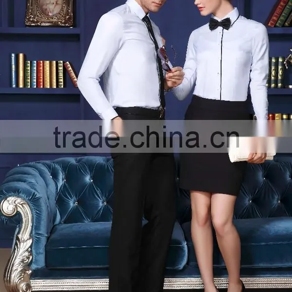 Mens Tailor Dress Shirts Banded Collar Shirts Poly Cotton Shirt for Men photo-4