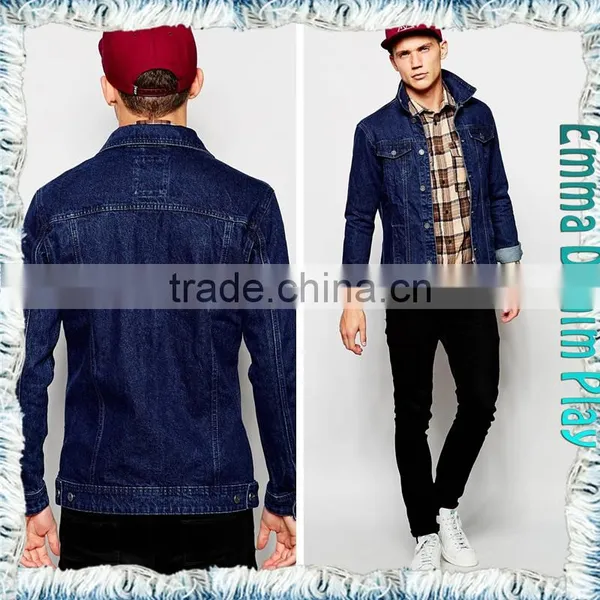 2016 Hot New Men's Vogue Blue Denim Jackets Street Wear Styles Outwears photo-3