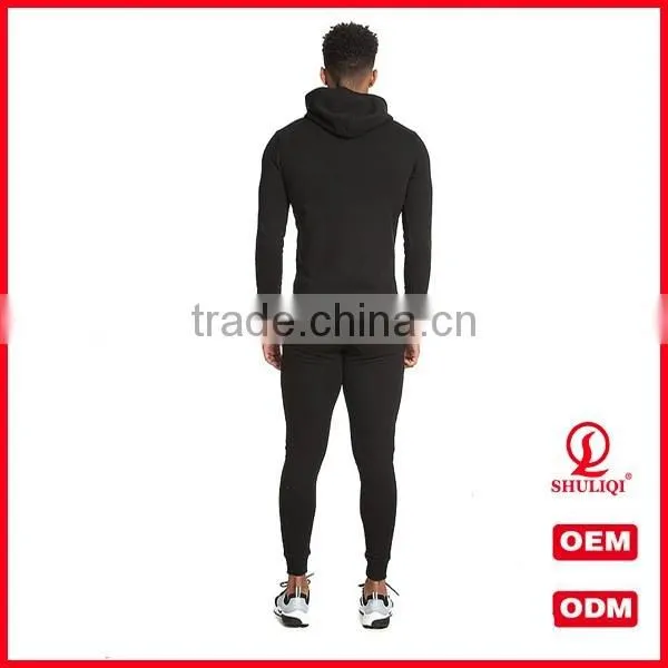 Custom Plain Cotton Skinny Tracksuit Wholesale Men Sports Gym Tracksuit Slim Fit photo-4