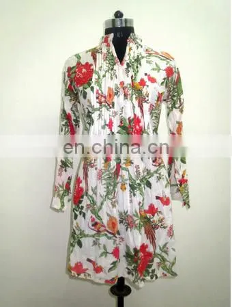 High Quality Cotton Designer Kurti Pintuck Indian Tunic / Ethnic Clothing / India & Pakistan Clothing photo-5