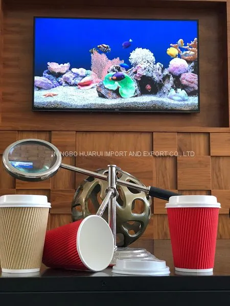 Disposable Paper Coffee Cups With Lids 12oz Double Walled Sturdy Stylish Design Paper Coffee Cup photo-4