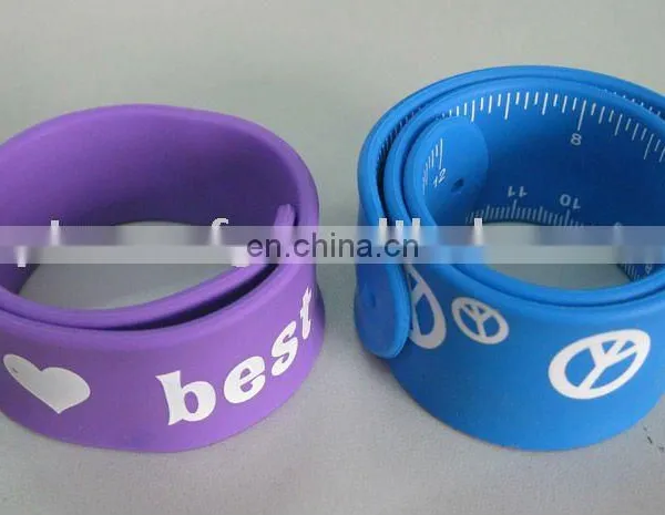 1 Inch Rfid Custom Silicone Wristband With Metal Hook Bracelet
