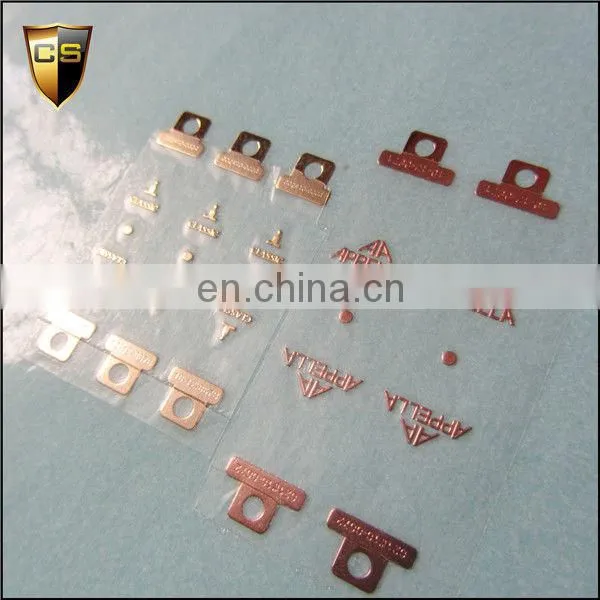Strong Metallic Luster Pure Nickel Electroforming Signs Metal Stickers