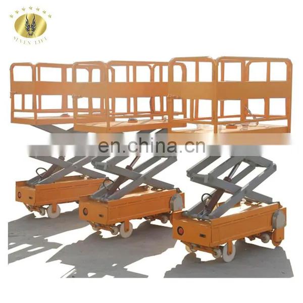 7LSJY Shandong SevenLift Towable Mobile Electric Auto-hydraulic Floor Mounted Scissor Grove Aerial Portable Easy Elevator Lifter photo-2