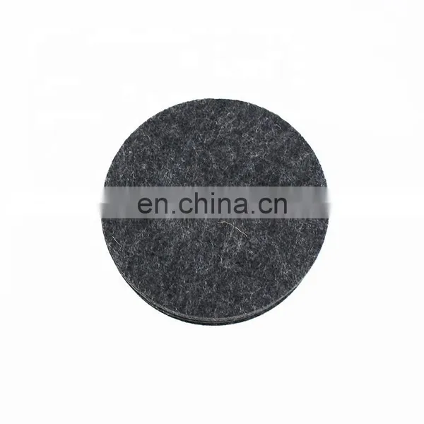 1 Set 6 Pcs 5mm Thickness Round Grey Color Polyester Felt Coaster With Customized Shape photo-3