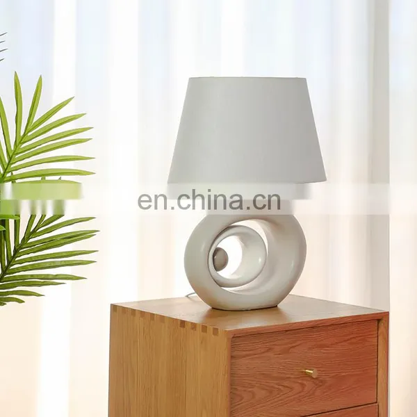 Latest Arrival Indoor Lighting Oval Shape Indoor Ceramic Lamps With Custom Lampshade photo-2