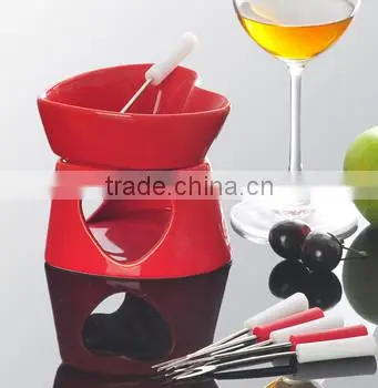 2016mini China Supplier Ceramic Chocolate Fondue Set photo-2