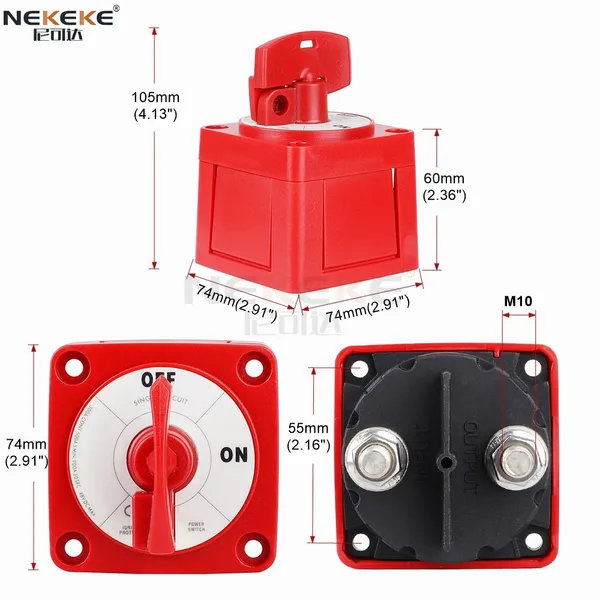 Bluesea MT088 (6004)Single Circuit ON/OFF Battery Switch With Locking Key photo-4