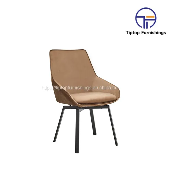 Tiptop Luxury Modern Silla Rosa Pink Arm Chair Cafe Restaurant Makeup Dining Room Funiture Velvet Dining Chair