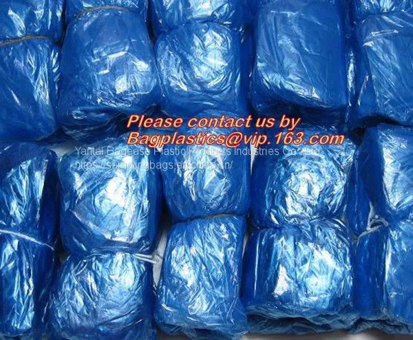 PE Material Blue Shoe Cover Cheaper Disposable Plastic Shoe Cover,Low Price Plastic Shoe Cover Medical,bagease Bagplasti photo-3