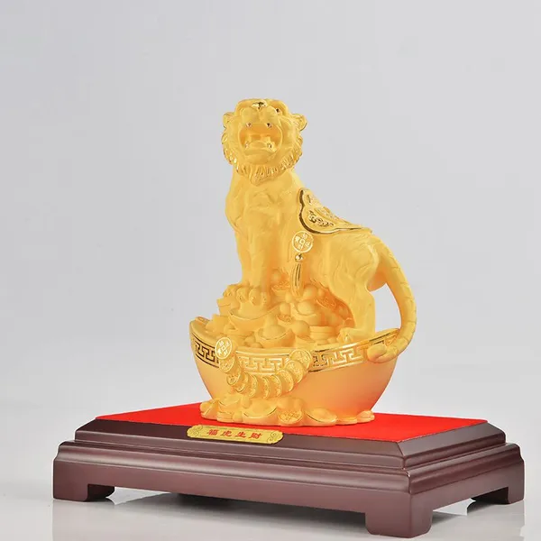 Velvet Sand Gold Crafts Golden Tiger photo-5