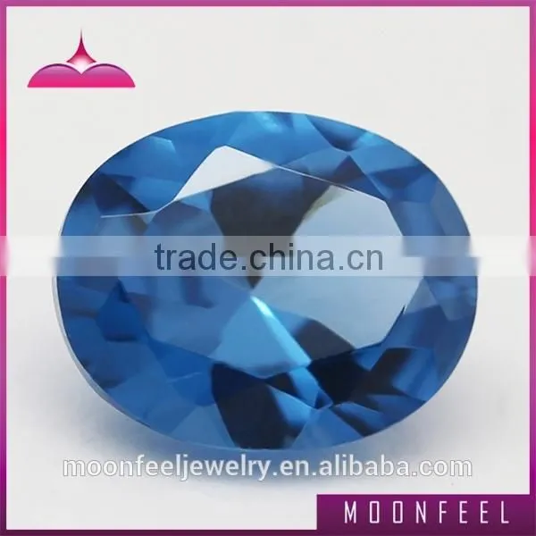 Oval Cut Synthetic Blue Spinel Gemstone photo-2