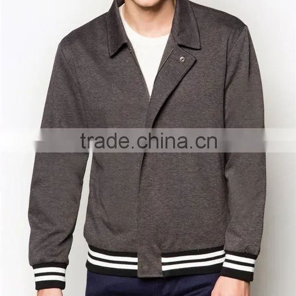 2016 Plain Latest Fashion Jackets for Men With Special Ribbing photo-3