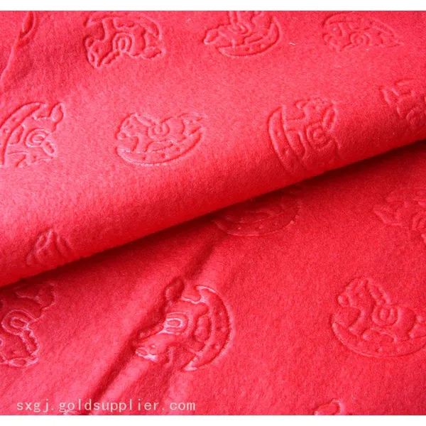 Embossed Polar Fleece Fabric 3D - Heat Press Custom Textured Fleece - DTY144F 150-280 GSM photo-3