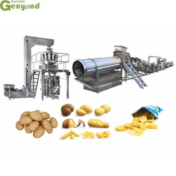 Genyond 100-1000 Kgs/H Automatic or Semi-Automatic Frozen French Fries Processing Line/ Potato Chips Making Machine photo-5