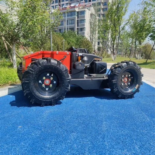 Agricultural Robotic Gasoline Cutting Width 800Mm Remote Operated Robotic Slope Mower photo-6