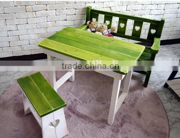 Field Solid Wood Bench Chair Table Chair Environmental Color Chair Decorated Furniture photo-2