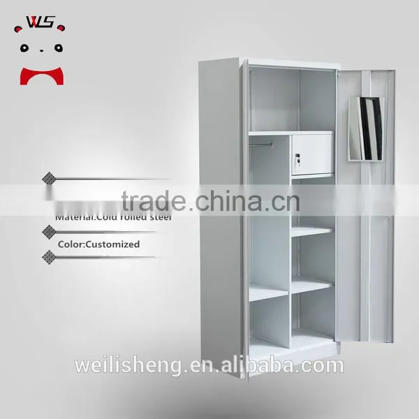 WLS Indian Alimirah Style Metal Double Door Wardrobe Design photo-4