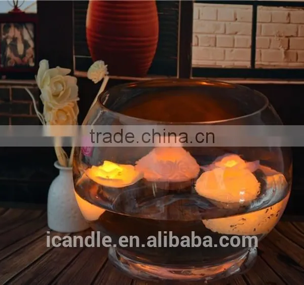 Color Changing Flower Shape Water Floating Led Candle photo-3