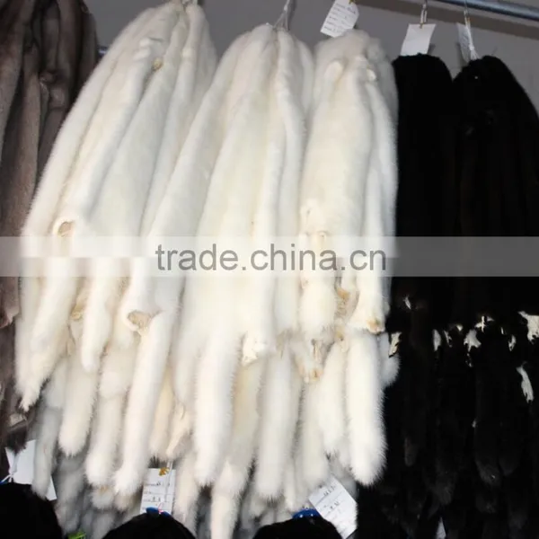 Luxury White Real Mink Fur Wholepieces Skin and Fur Pelt For Gorgeous Coats of Women photo-4