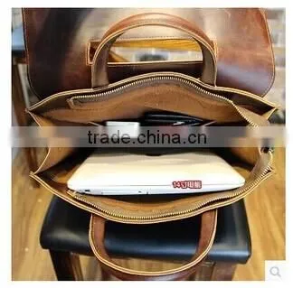 2015 Western Style Wholesale Men's School PU Leather Backpack Laptop Bag Quality Choice photo-3
