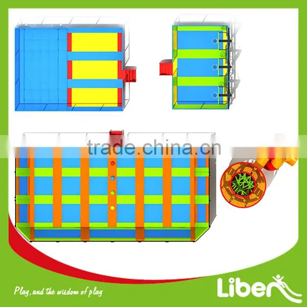 With Spider Tower Blue Color Safe High Quality Big Commercial Trampoline For Adults Indoor Trampoline Park photo-2