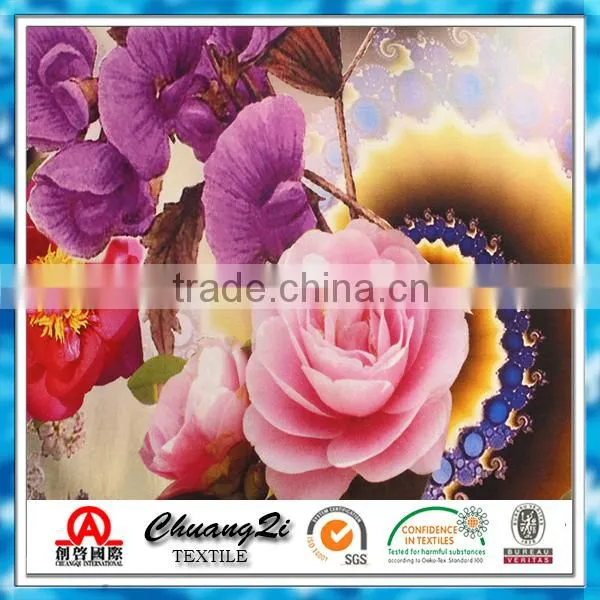 Flower Print Fabric Woven Fabric photo-3