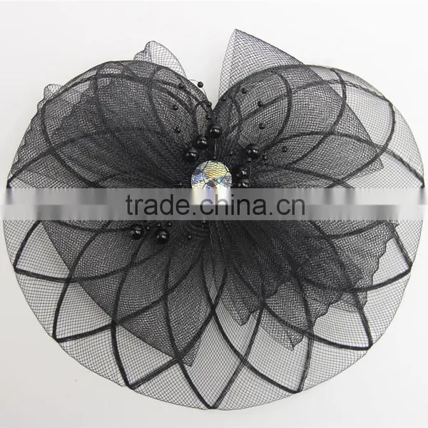 DSFC0001A High Quality Mesh With Feather Flower Fascinator Grils Hair Accessories Wholesale photo-6