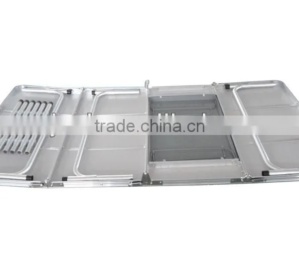 Folding Barbecue BBQ Side Table With Iron Pan/camping BBQ Grill Table Folding Legs/Camping Furniture photo-3