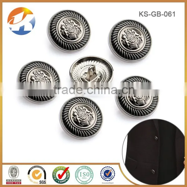 Free Sample Custom Made Logo Gun Metal Black Color Metal Sewing Buttons photo-5