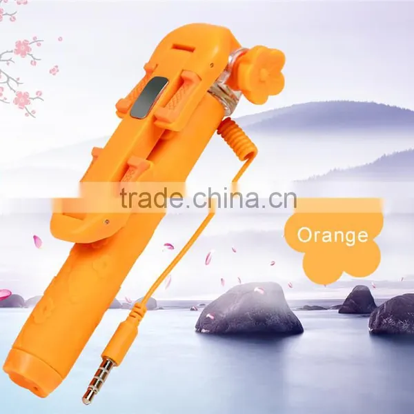 Perfectday Foldable Extendable Cable Selfie Stick Colorful 2015 New photo-2
