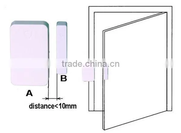Wireless Built-in Antenna Automatic Door Alarm Window Sensor Magnets Detecting photo-5