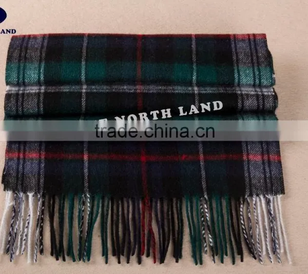 Wool Cashmere Scottish Tartan Scarf photo-4