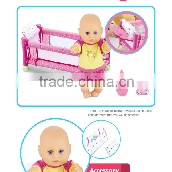 New Design Hot Sale Cheap 12 Inch China Baby Alive Doll With Bed photo-2