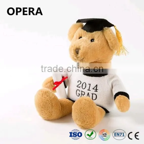 Newly Develop Soft Brown Teddy Bear Graduation Plush