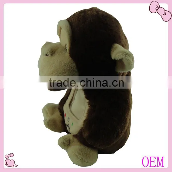 Brown and Gray Cute Stuffed Plush Monkey Toy Factory photo-3