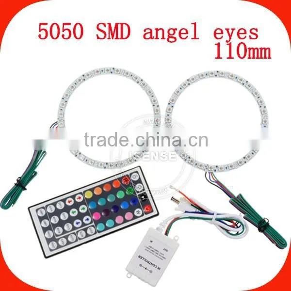20 Colors Changing DC12v Epistar Chips 5050 Smd White PCB 110mm Full Circle Angel Eyes 2015 Best Led Grow Light photo-3