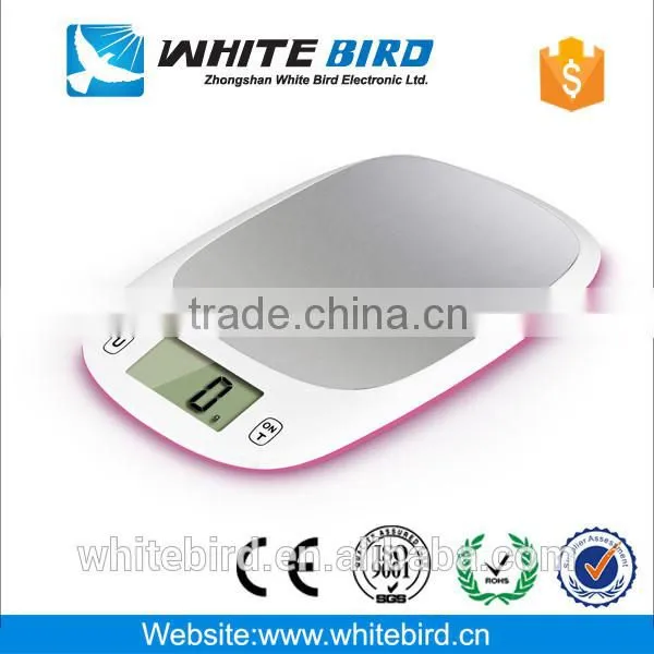 LCD 5kg/1g Stainless Steel SS Slim Kitchen Scale photo-2