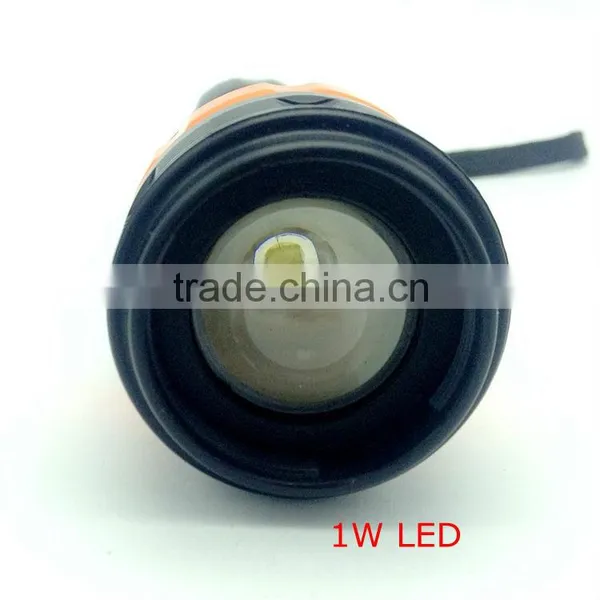 1W Powerful Led Zoom In-out Warning Flashlight Power by 3AAA Batteries photo-2
