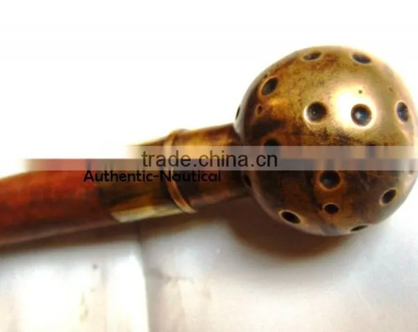ANTIQUE FINISHING FOOTBALL HANDLE WALKING CANES-BROWN WOOD WALKING CANES-DESIGNER WALKING CANES Wk1174 photo-4