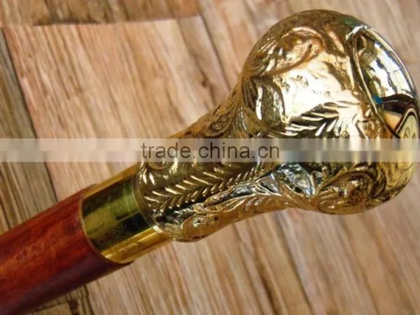 NAUTICAL BRASS WALKING CANES-DECORATIVE WALKING CANES-BEAUTIFUL DESIGNER WALKINGCANES Wk1170 photo-4