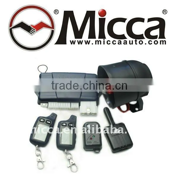 Two Way Car Alarm Keeloq Security & Remote Start, FM LCD 2 Way Car Alarm System With Remote Engine Starter, Alarma Beeper(TW206)