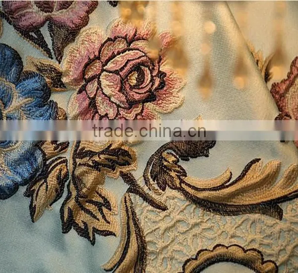Customize Jacquard Embroidery Living Room Curtain Window Curtains Curtain Fabric Home Decoration photo-6