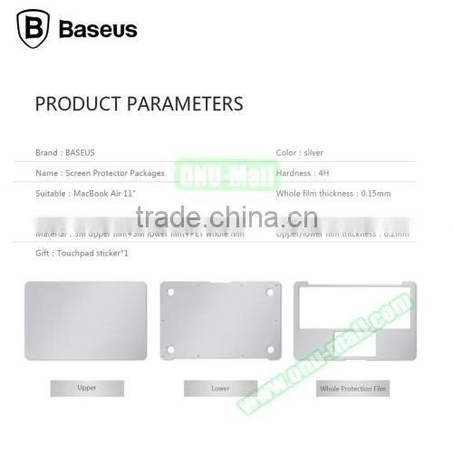 3 PCS 4H Surface Anti-scratch Screen Protector Protective Film Case Cover Kit for 11 Inch Macbook Air photo-5