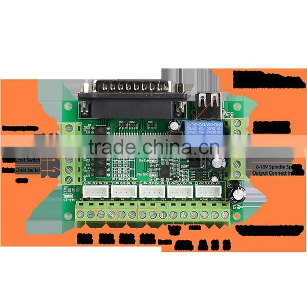 5 Axis Match 3 CNC Breakout Board Interface For Stepper Motor Driver photo-2