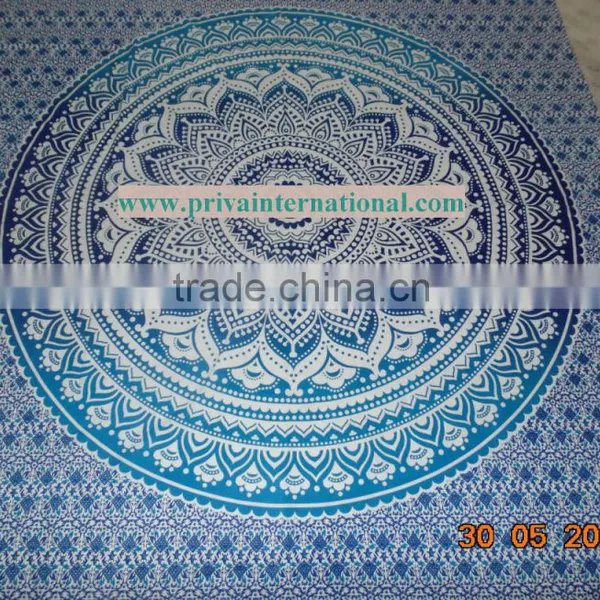 Purple Mandala Wall Tapestry, Indian Cotton Bedding Twin Bedspread photo-3