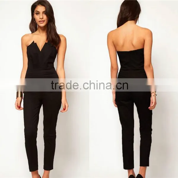 New Office Ladies Clubwear V Neck Playsuit Bodycon Party Women Jumpsuits Rompers photo-3
