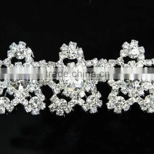 Bling Silver Flower Rhinestone Button Shank RNK179Y photo-3