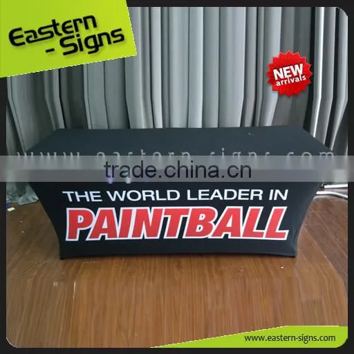 Trade Show Advertising Transfer Printing Polyester Wrinkle And Stain Resistant Table Cloth photo-2