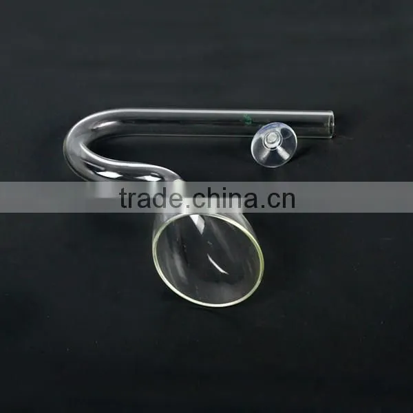 Lily Glass Outlet Water Pipe Aquarium Glass Pipe